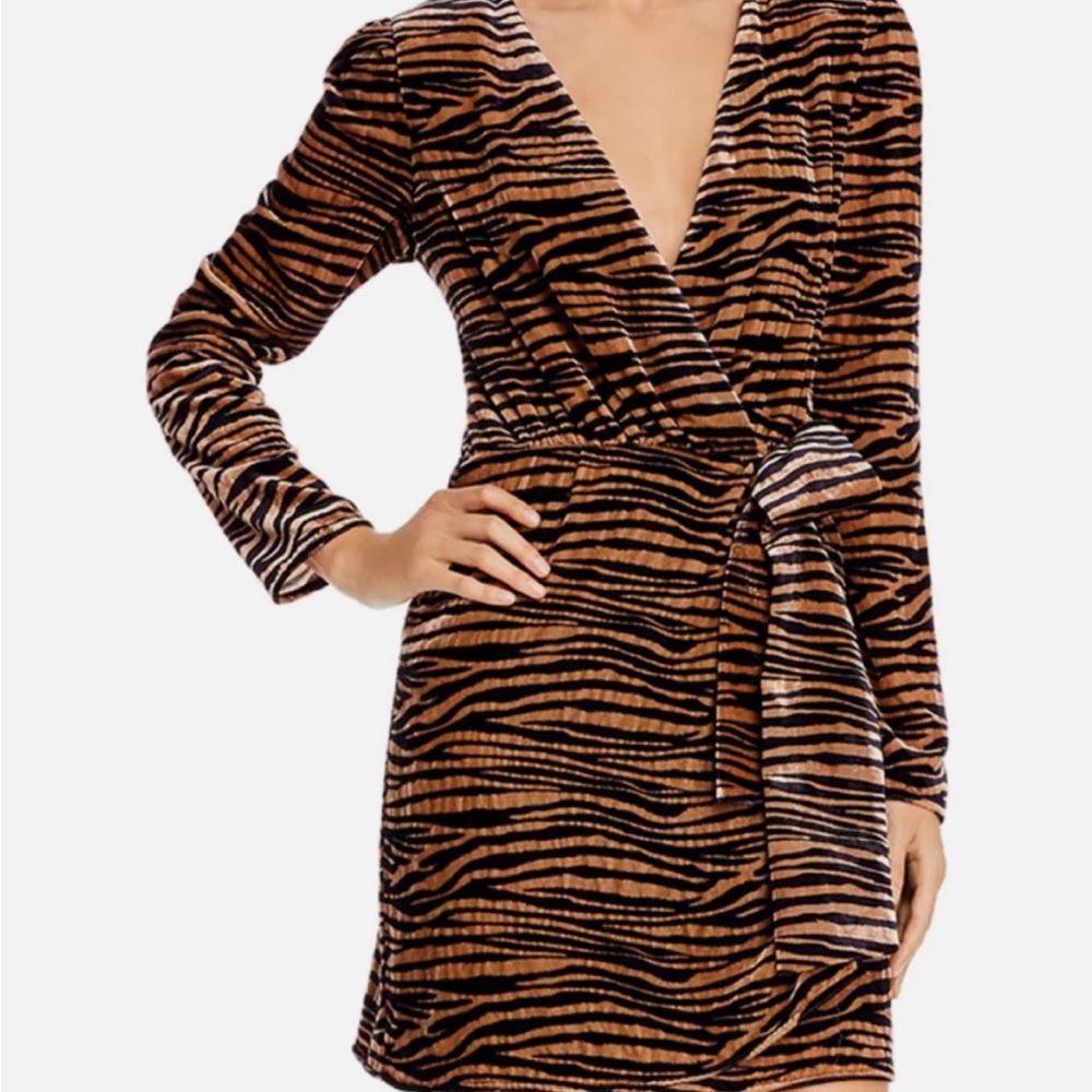 NWT Wayf animal print wrap dress.  Small